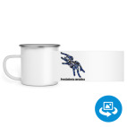 Кружка металлическая белая (круговая запечатка)