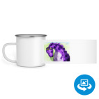 Кружка металлическая белая (круговая запечатка)