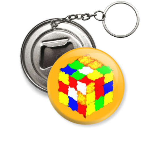 Брелок-открывашка Кубик Рубика