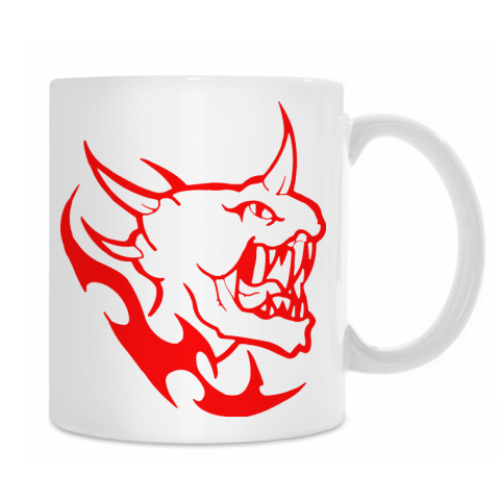 Кружка с принтом черепа