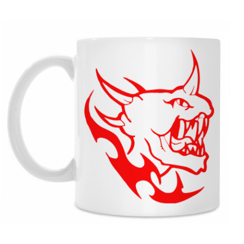 Кружка с принтом черепа