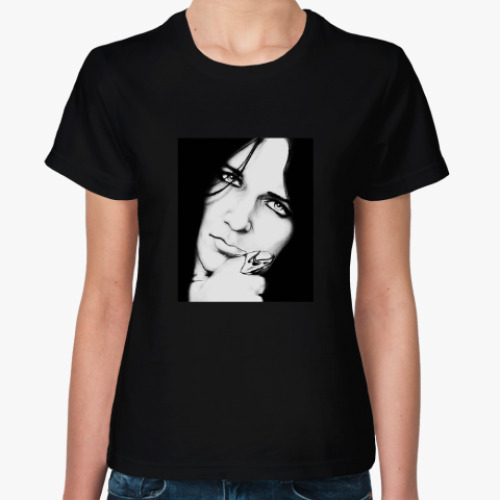 Женская футболка с принтом Sol's - Jyrki 69 (The 69 eyes)!