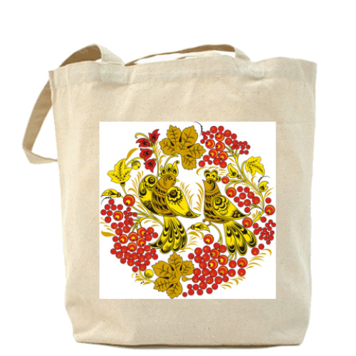 Сумка шоппер с принтом Хохлома