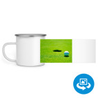 Кружка металлическая белая (круговая запечатка)