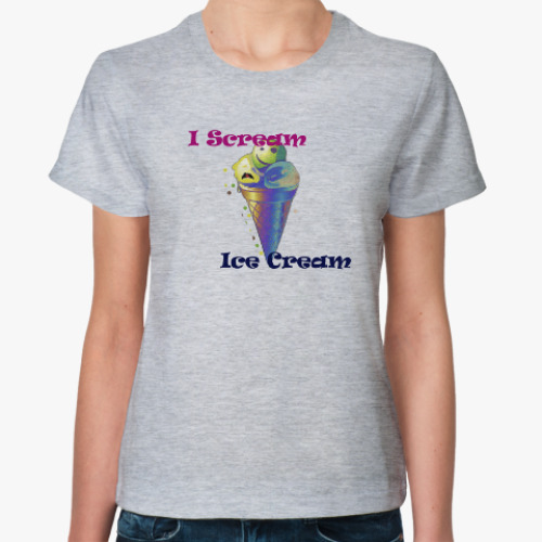 Женская футболка Прикольное мороженое