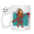 Кружка с футбольным мячиком