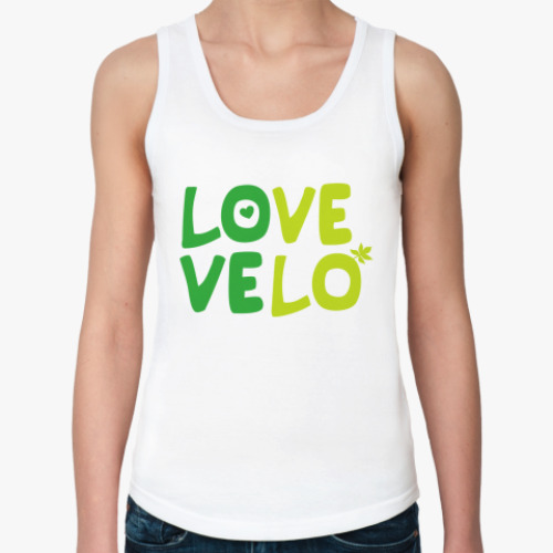 Женская майка с принтом Love velo