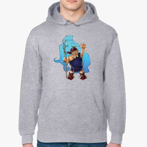 Толстовка худи с принтом Древний человек