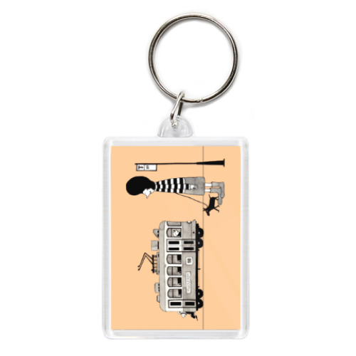 Брелок с принтом Трамвай №10