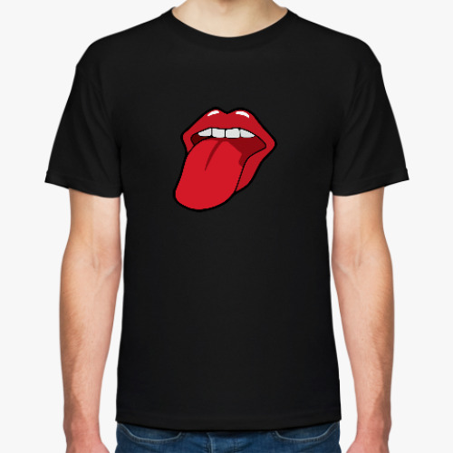 Футболка с принтом Язык