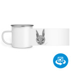 Кружка металлическая белая (круговая запечатка)