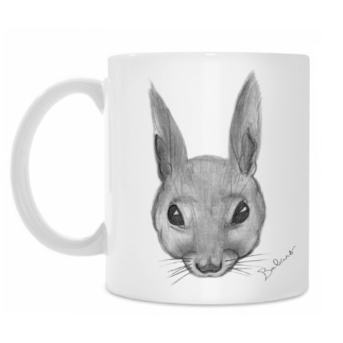 Кружка с принтом Белка