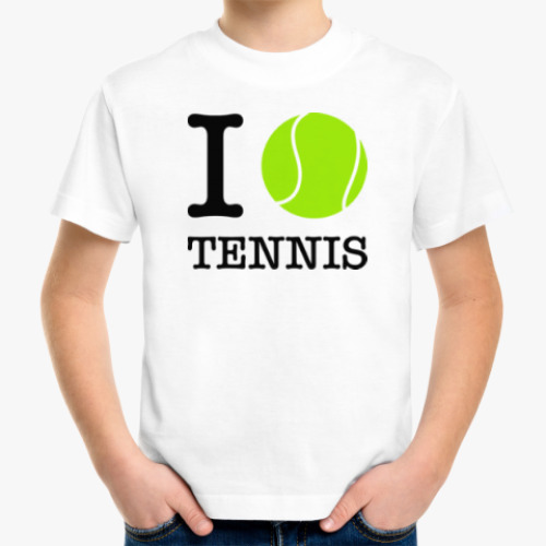Детская футболка I love tennis
