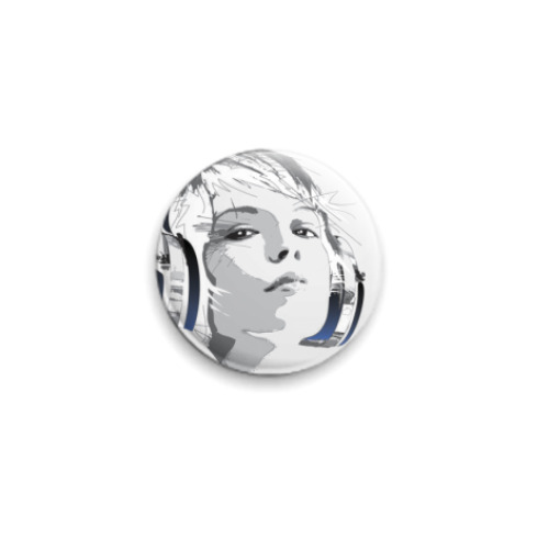 Значок 25мм с принтом  Муз настрой