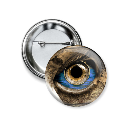 Значок 37мм с принтом зомби