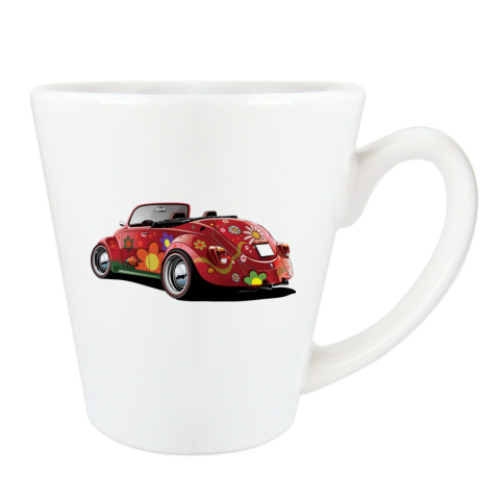 Чашка Латте с принтом Хиппи