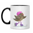 Птицы на самокате и роликах