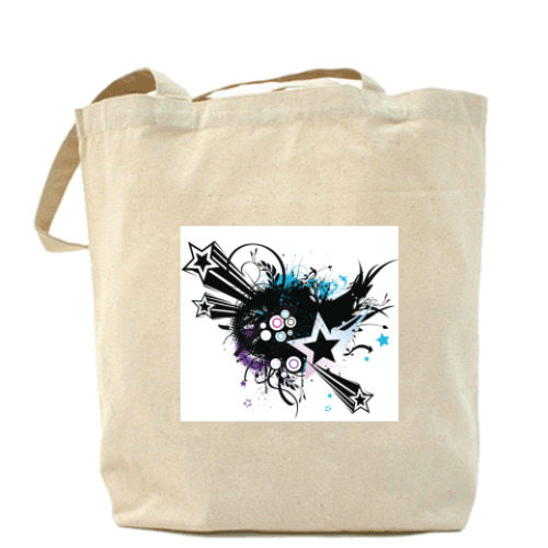 Сумка шоппер с принтом звезды