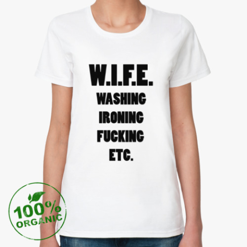 Женская футболка из органик-хлопка Расшифровка слова ЖЕНА