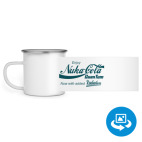 Кружка металлическая белая (круговая запечатка)