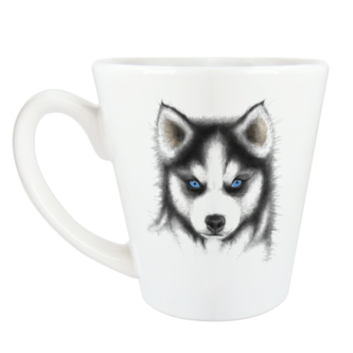 Чашка Латте Сибирский хаски Siberian husky
