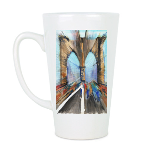 Чашка Латте Бруклинский мост