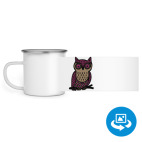 Кружка металлическая белая (круговая запечатка)