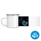 Кружка металлическая белая (круговая запечатка)