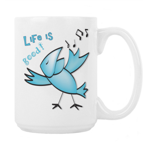 Кружка с принтом Жизнь хороша!