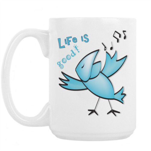 Кружка с принтом Жизнь хороша!