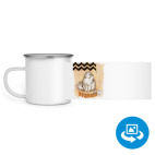 Кружка металлическая белая (круговая запечатка)