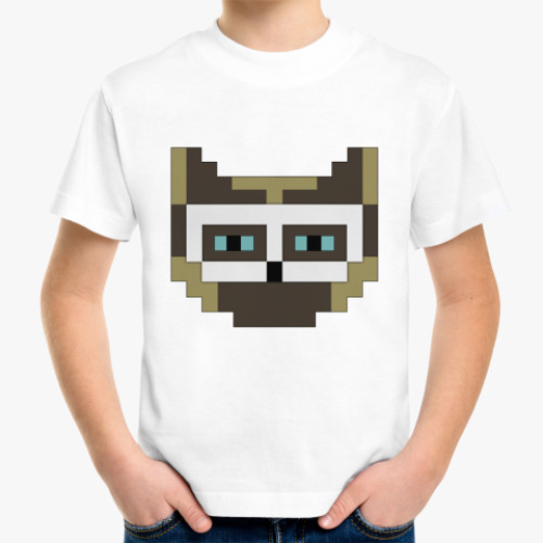 Детская футболка с принтом Кот SKIFCHA [СКИФЧА] 8bit