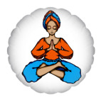 Подушка &quot;круг&quot;, 35x35 см Keep Calm - Do Yoga