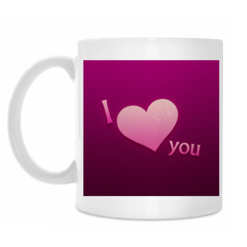 Кружка с принтом I love you