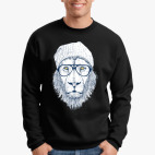 Крутой лев хипстер