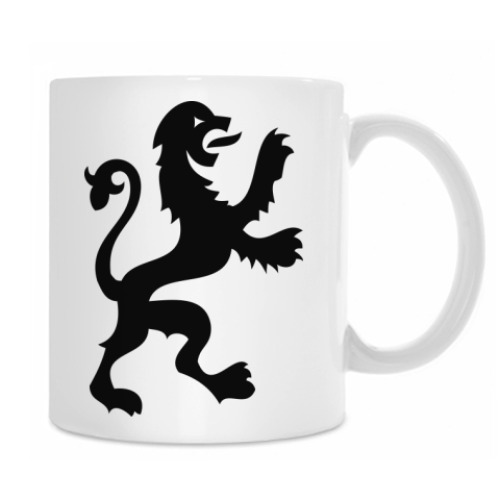 Кружка с принтом лев