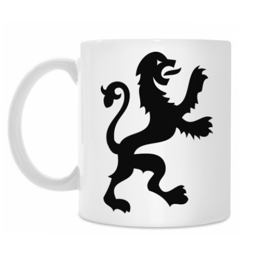 Кружка с принтом лев