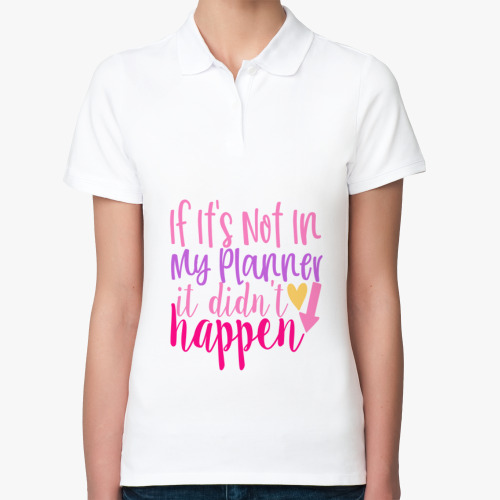 Женская рубашка поло (печать) planen