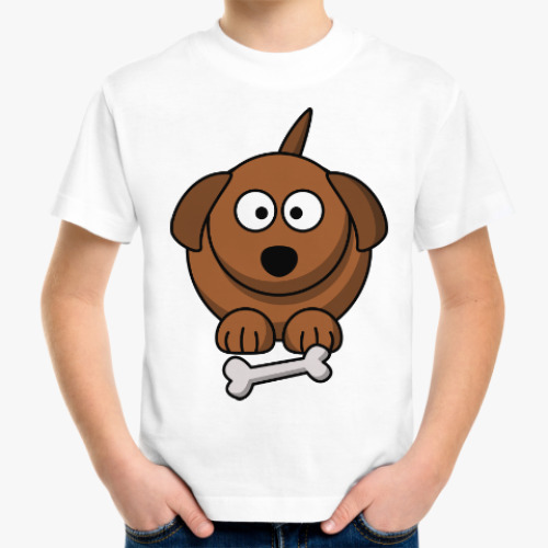 Детская футболка Собачка с косточкой