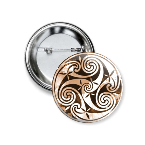 Значок 37мм с принтом Triskel