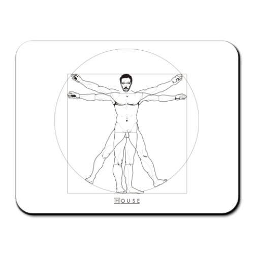 Коврик для мыши с принтом Хаус Да Винчи