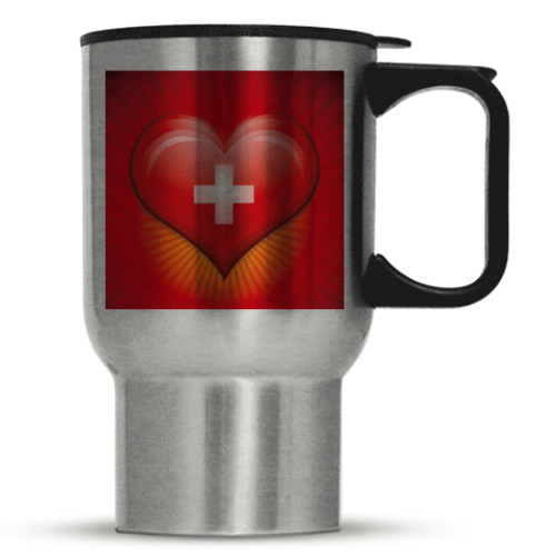 Кружка-термос с принтом Love