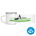 Кружка металлическая белая (круговая запечатка)