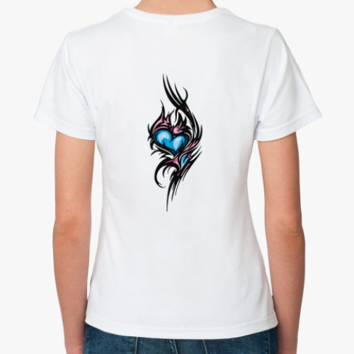 Классическая футболка с принтом Сердце