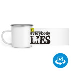 Кружка металлическая белая (круговая запечатка)