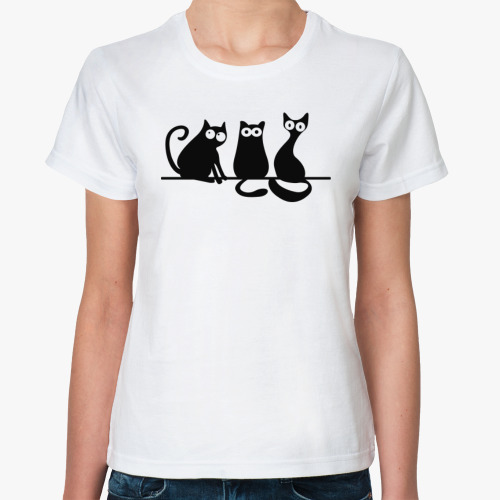 Классическая футболка Коты/кошки (cats)