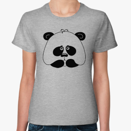 Женская футболка Грустная панда