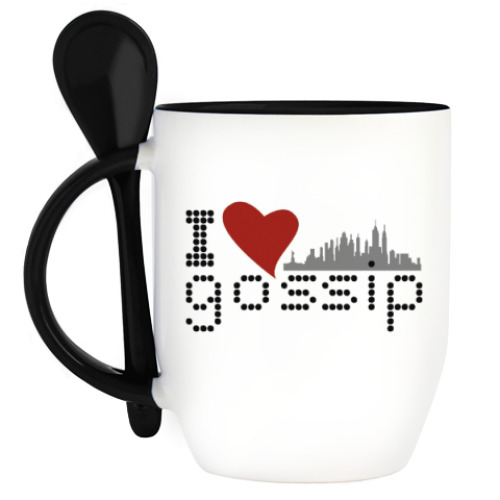 Кружка с ложкой I love gossip