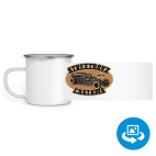 Кружка металлическая белая (круговая запечатка)