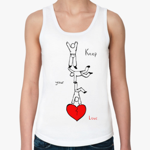 Женская майка с принтом Береги свою любовь